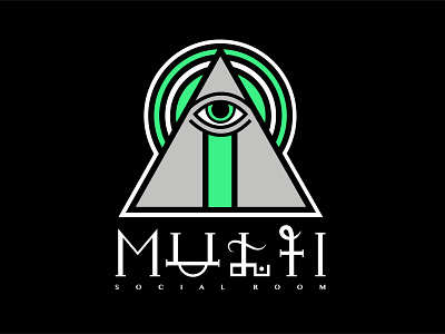 'Multi Social Room' Branding branding design identity illuminati logo nightclub vector