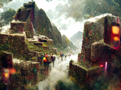 Machu Picchu ai art artificial intelligence artist artwork crypto art design digital digital art digital illustration digital painting drawing graphic design graphics illustration image nft nftart painting picture