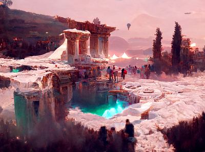 Pamukkale ai art artificial intelligence artist artwork crypto art design digital digital art digital illustration digital painting drawing graphic design graphics illustration image nft nftart painting picture