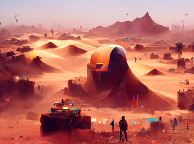 Desert Valley ai art artificial intelligence artist artwork crypto art design digital digital art digital illustration digital painting drawing graphic design graphics illustration image nft nftart painting picture