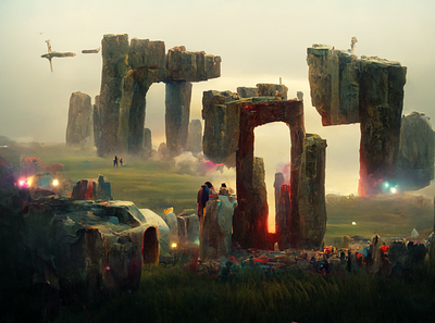 Stonehenge ai art artificial intelligence artist artwork crypto art design digital digital art digital illustration digital painting drawing graphic design graphics illustration image nft nftart painting picture