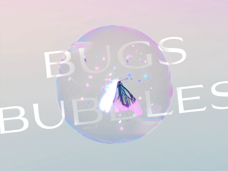 Bugs in Bubbles 3d animation app bubble butterfly game holographic