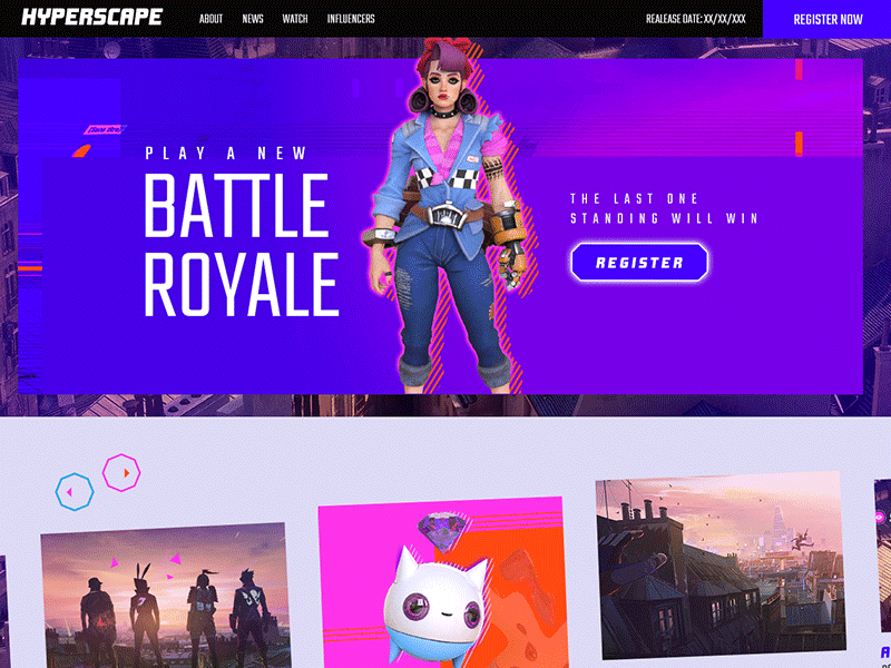 Hyperscape webdesign concept game ui ux videogame web webdesign website