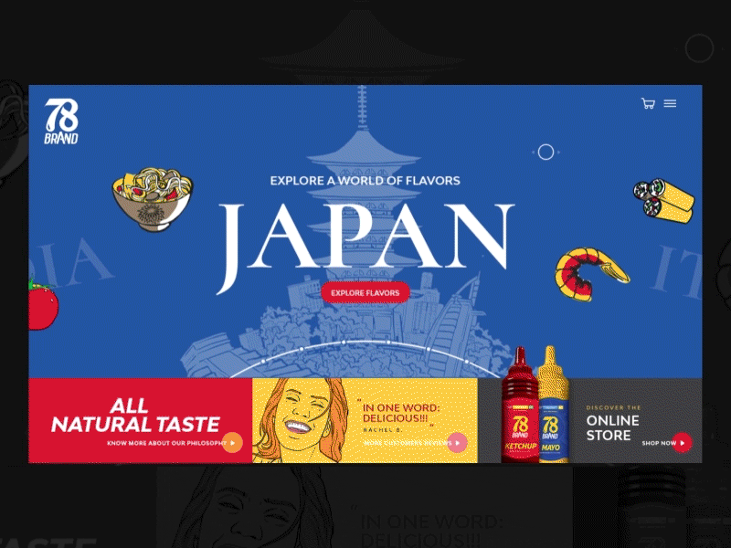 World of flavors animation ui ux web webdesign website