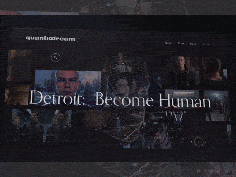 Quantic Dream Homepage animation