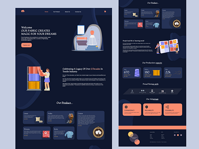 Website Design - Textile Industry branding design elementor figma graphic design illustration typography ui