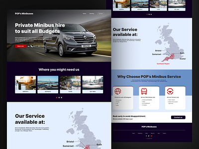 POP's Minibuses - Design for Local Business branding design elementor figma illustration logo typography ui ux vector