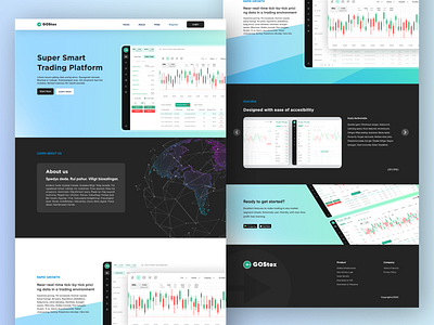 GOStox - Webdesign for Trading Application branding design elementor figma illustration logo typography ui ux vector