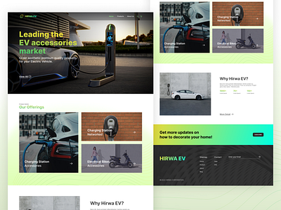 HIRWA EV - WebDesign Concept for EV Manufacturers branding design elementor figma illustration logo typography ui ux vector