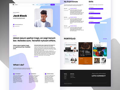 Portfolio - Web Design for Personal Portfolio branding design elementor figma illustration logo typography ui ux vector