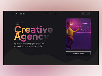 Agency Ui Design 3d animation branding design elementor figma graphic design illustration logo motion graphics typography ui vector