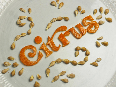 Orange peels and happiness! art citrus design fresh fruity hand lettering lettering orange tactile typography