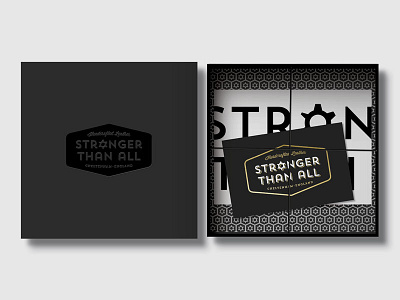 Stronger Than All 06 box branding foil leather letterpress logo packaging punchwheel stronger than all swingticket