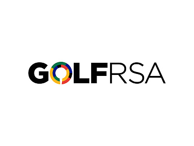 Golf RSA 03 flag golf ball golf swing logo negative shape rays south africa sun tee the science of golf wordmark