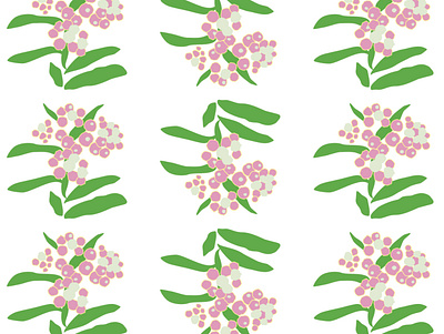 pattern_Damnacanthus design flower graphic design illustration textile wallpaper