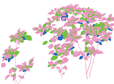 Hanamizuki in the forest design graphic design icon illustration textile wallpaper