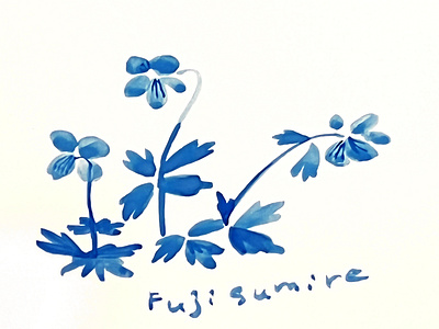 Fujisumire_japanese flower design graphic design illustration textile wallpaper