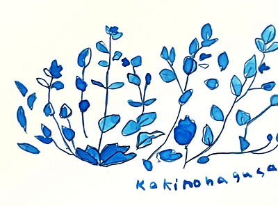 kakinohagusa_japanese flower design graphic design illustration textile wallpaper