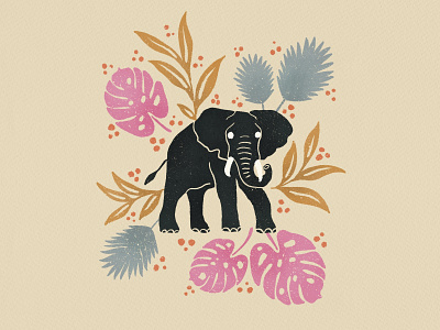 Elephant Illustration branding design elephant elephantdrawing elephantillustration illustration logo procreate