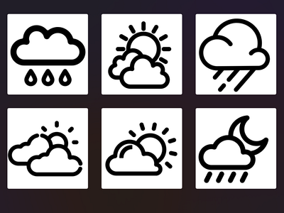 Minimal Weather Icons Set Pack icon pack icon set icons minimal ui weather weather forecast