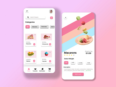 Desert Store App design figma mobile app ui ux