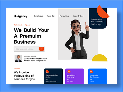 Grow your Business design figma ui website page