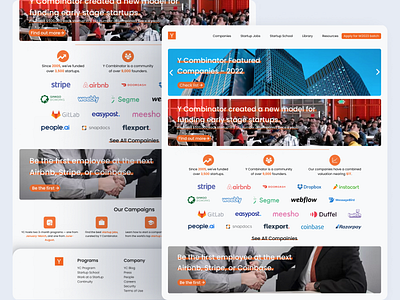 Y Combinator - Landing Page Redesign landing page landing page design landing page redesign ui web design web redesign website design website redesign website ui website user interface