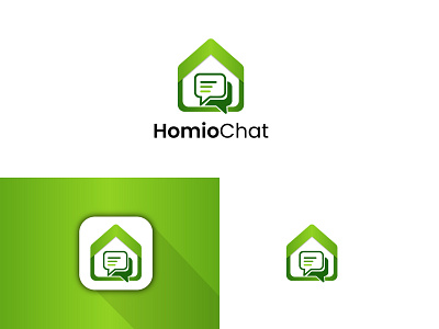 Homio Chat | Logo Design | Brand Logo 3d branding chatlogo design graphic design home home logo logo logoideas sanjidanipu160 talk ui