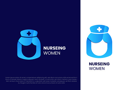 Nurseing Women Logo 3d branding dental design designer doctor graphic design logo medical minimalist logo nurse nurseingwomen sanjidanipu160 spa women