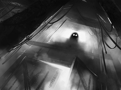 Ghost in the Barn ghost halloween illustration october