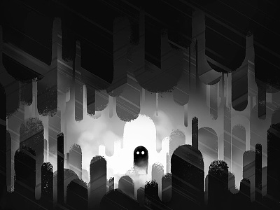 Ghost in the Cave ghost halloween illustration october