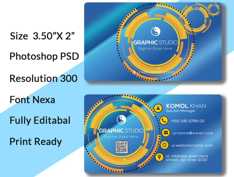 Modern Business Visiting Card/ Digital Business Visiting Card by Komol