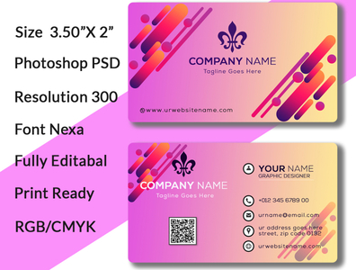 Modern Business Visiting Card/ Formal Pink Visiting Card Design by ...