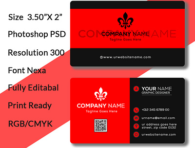 Modern Business Visiting Card/Formal Red Bk Visiting Card Design design graphic design visitingcardtemplat