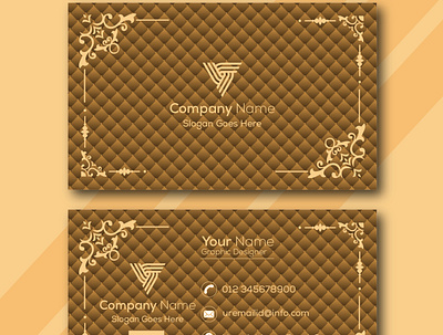 Modern Business Visiting Card|Formal Golden Visiting Card. design graphic design visitingcardtemplat