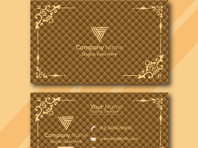 Modern Business Visiting Card|Formal Golden Visiting Card.