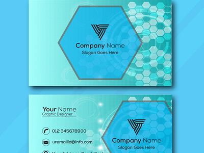 Modern Business Visiting Card|Formal Ace Blue Visiting Card.