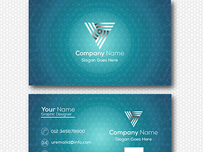 Modern Business Visiting Card|Formal Green Visiting Card