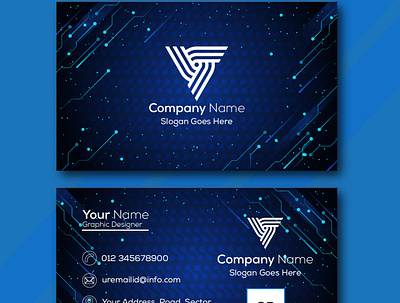 Modern Business Visiting Card|Formal Navy Blue Visiting Card design graphic design visitingcardtemplat