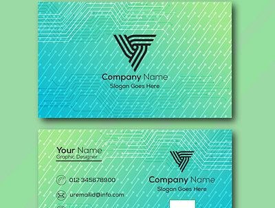 Modern Business Visiting Card|Formal Green Visiting Card design graphic design visitingcardtemplat