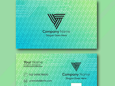 Modern Business Visiting Card|Formal Green Visiting Card