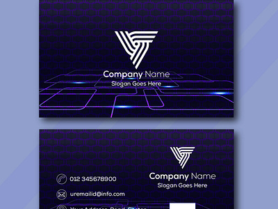 Modern Business Visiting Card|Formal Navy Blue Visiting Card