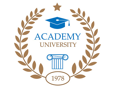Logo for University student vector знания логотип университет эмблема