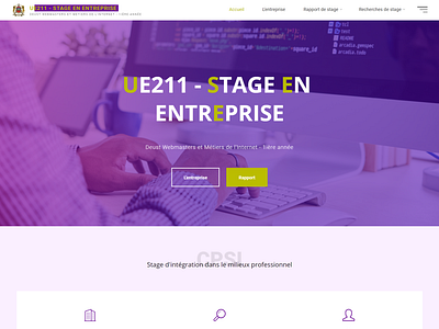 Site de mise en œuvre du stage d'immersion professionnelle css design html javascript web developpement