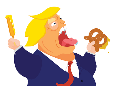 Trump'ed drawing food illustration president trump