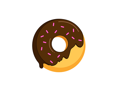 Trump As Donut chocolate donut drawing food fried food illustration orange president sprinkles trump