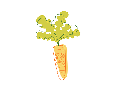 Trump As Carrot carrot drawing food illustration orange president trump vegetables