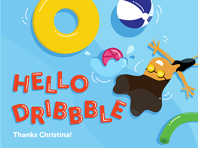 Hi Dribbble! beach beach ball floaties life saver new noodle pool splash summer swim water