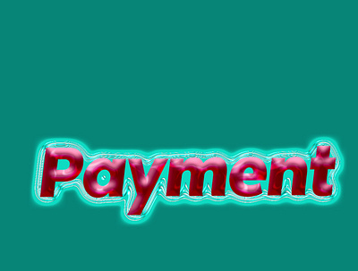 Payment text effect. 3d branding graphic design