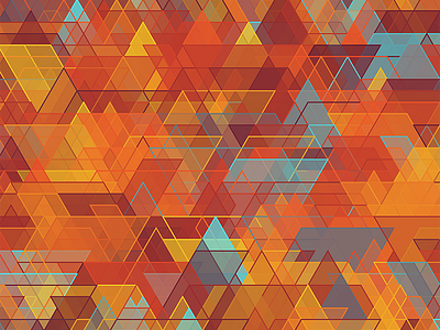 Equilateral Confusion - Orange Zoom art colors design equilateral generative pattern processing